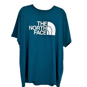 The North Face Women's XL Teal Blue Logo T-Shirt Short Sleeve Circular